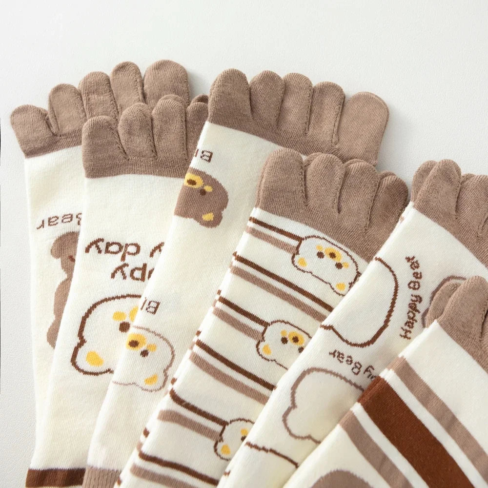 Calcetines de Dedos Medios Bear T35-39 (5 Pares)