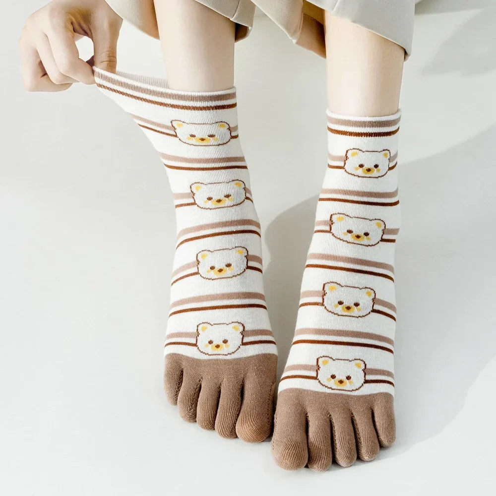 Calcetines de Dedos Medios Bear T35-39 (5 Pares)