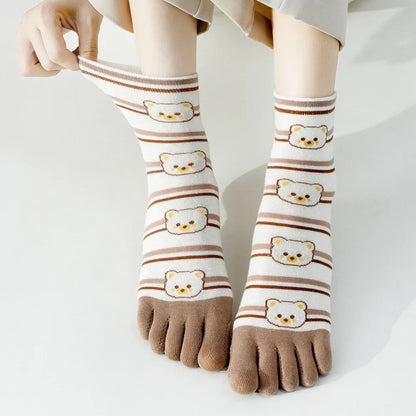 Calcetines de Dedos Medios Bear T35-39 (5 Pares)