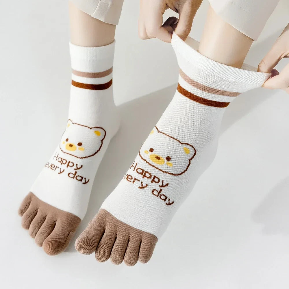 Calcetines de Dedos Medios Bear T35-39 (5 Pares)
